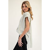 Side view of Blouse Cuffed Sleeve 