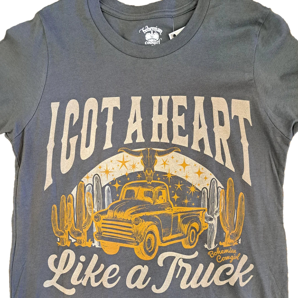 Bohemian Cowgirl Kid's Heart Like a Truck Tee