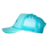 West And Company Co Turquoise Embroidered Bucking Horse Cap Side VIew