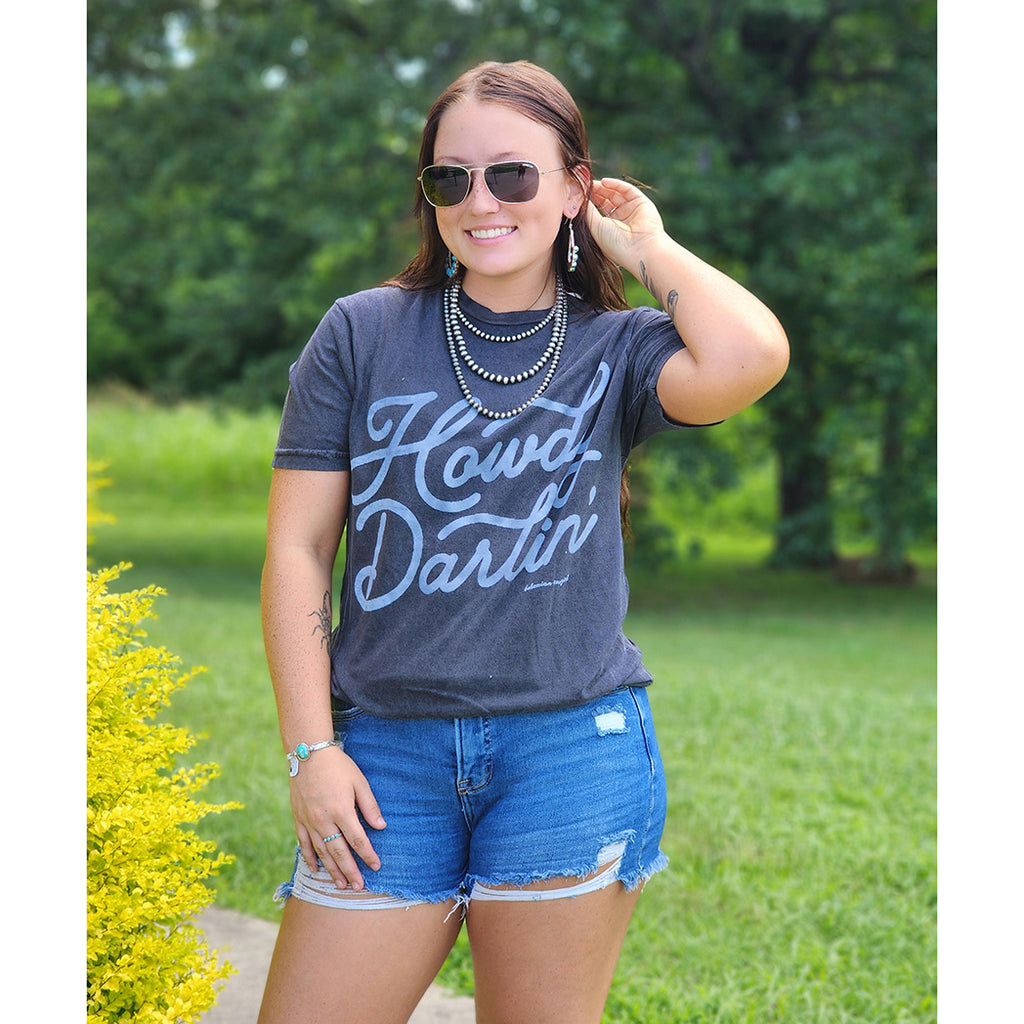 Howdy Darlin' Charcoal Tee