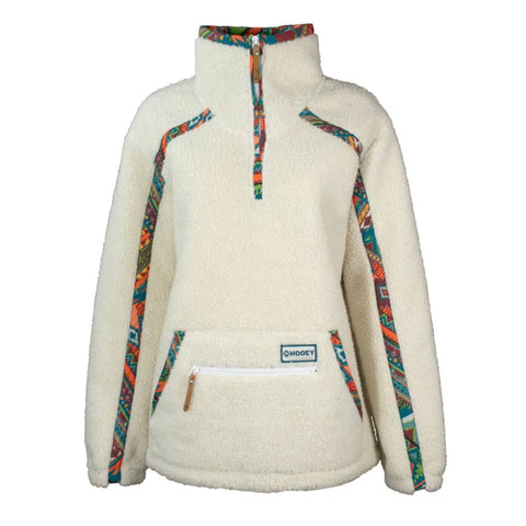 Hooey Ladies Aztec Cream Sherpa Pullover