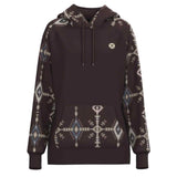 Hooey Women's Maroon Aztec Hoodie