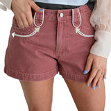 Howdy Hanny Rose Arrow Denim Shorts