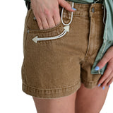 Howdy Hanny Tan Arrow Denim Shorts