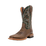 Hyer Men's Marbled Green & Waxy Brown Cowboy Boots