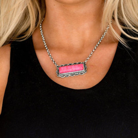 West and Company Pink Bar Necklace