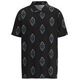 Weekender Polo Black/Turquoise Aztec Golf Pattern