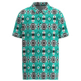 "The Weekender" Turquoise/Black Aztec Polo