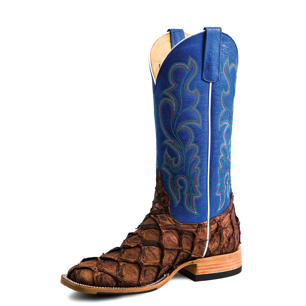 Big Bass Square Toe Boot with Royal Blue Upper