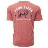 "Charbray" Light Mahogany w/White & Navy Logo on Back and Front Pocket T-shirt