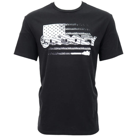 Black Shirt with White Patriotic Flag and Hooey Logo across chest