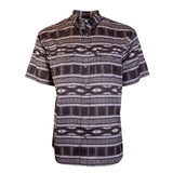 Black/Aztec Short Sleeve Pearl Snap Shirt