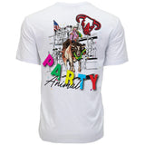 Bad Company T-shirt White w/Multi-Color Party Animal Logo-back view