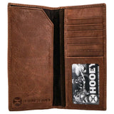 Hooey Brown Basket Weave Rodeo Wallet