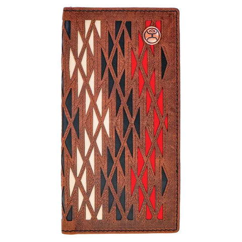 Hooey Black, Red and Ivory Inlay Wallet