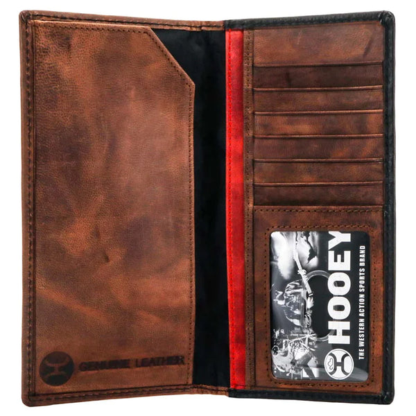 Hooey Black, Red and Ivory Inlay Wallet