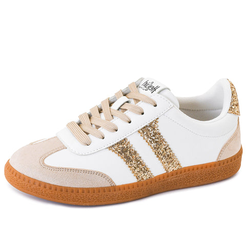 Gold Glitter Heads Up Shoes 