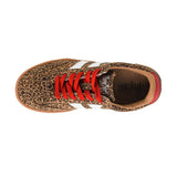Top side view of Corkys Mini Leopard Heads Up Shoes 