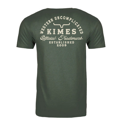 Kimes Ranch Heavy Text Forest Green Tee