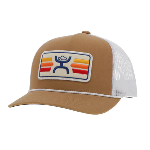 Hooey Youth Horizon Tan & White Trucker Snapback Hat 