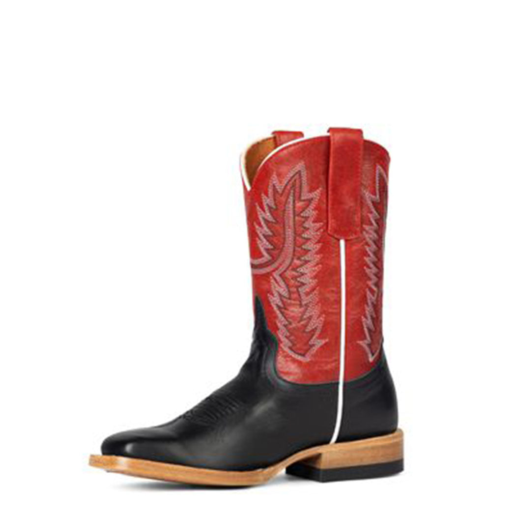 Horse Power Kid`s Black Full Grain and Red Vitrio Square Toe  display picture 2