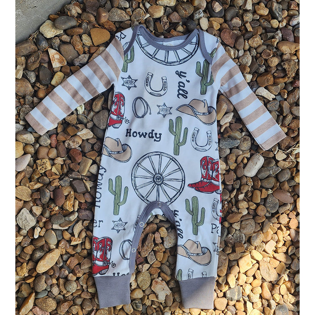 Boys onesie with western graphics 