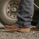 Side view of roughout and view of heel 