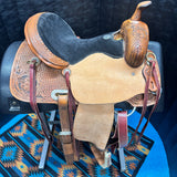 HR Saddlery 14 Inch Antique Barrel Saddle