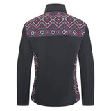 Rodeo Women's Black & Red Aztec Softshell Jacket