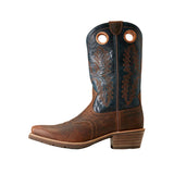 Full side view of Ariat Men's Fiery Brown Roughstock Hybrid Cowboy Boots.