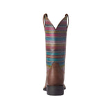 Back side view of the Ariat Women's Dark Brown Buffalo Round Up Boots.