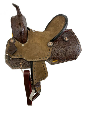 Youth Chocolate Rose Barrel Saddle