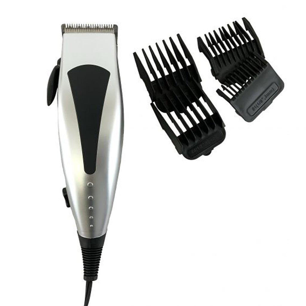 Close-up of detachable blade and trimming guard on horse grooming clipper with high-torque motor and low vibration