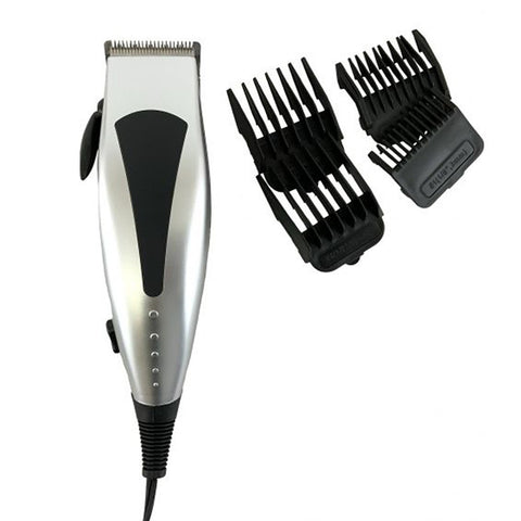 Close-up of detachable blade and trimming guard on horse grooming clipper with high-torque motor and low vibration