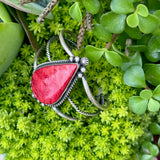 "Apple" Spiny Oyster Teardrop Cuff