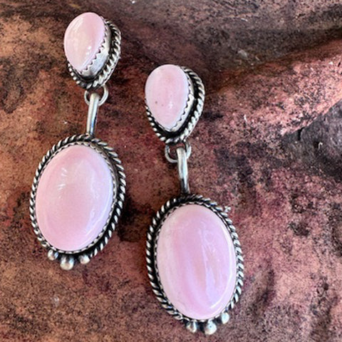 "Stella" Pink Conch Dangles