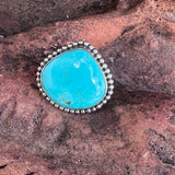"Belle" Adjustable Kingman Turquoise Ring