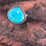 "Belle" Adjustable Kingman Turquoise Ring