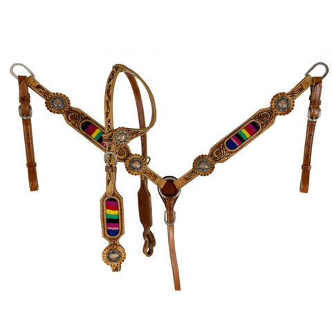 Showman Med Serape Headstall Breast Collar