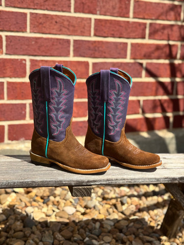 Macie Bean Girls Brown and Purple Boots