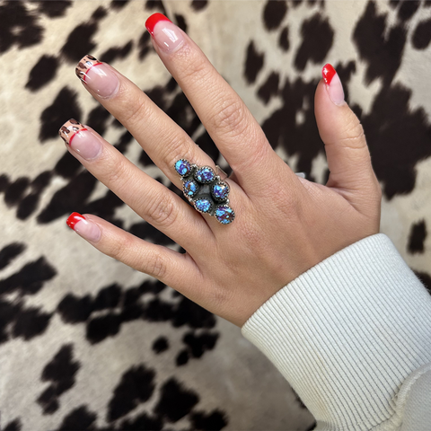 "Ashtin" Purple Mojave Cluster Ring