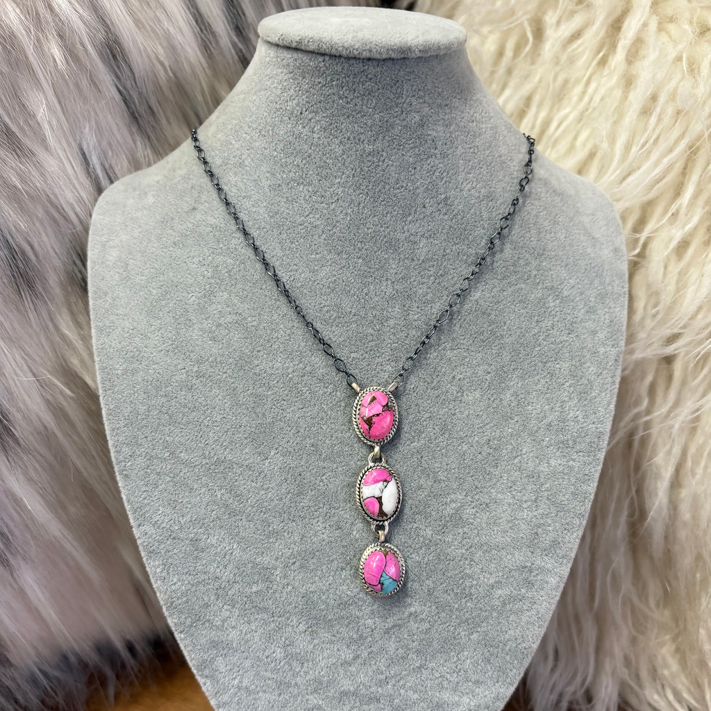 "Taryn" Cotton Candy Drop Necklace