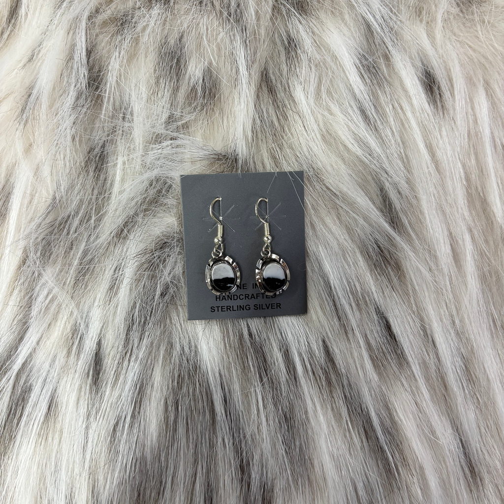 "Justin" White Buffalo Circle Earrings