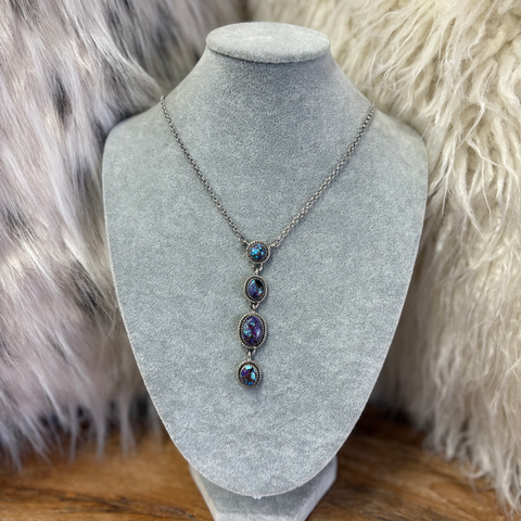 "Gari" Purple Mojave Drop Necklace