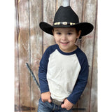 Kids’ Black Wool Cattleman w/ Elastic