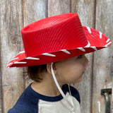 Kid's Red & White Woody Hat