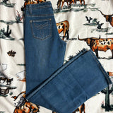 Overlay view, boot stitch design on back pocket.