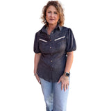 Rowdy Crowd Calaboose Short Sleeve Blouse