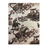 Cruel Girl Denim Women's Brown & Cream Western Print Wild Rag Fabric View