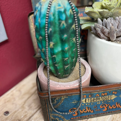 String of Navajo pearls that have 4mm beads all the way around.